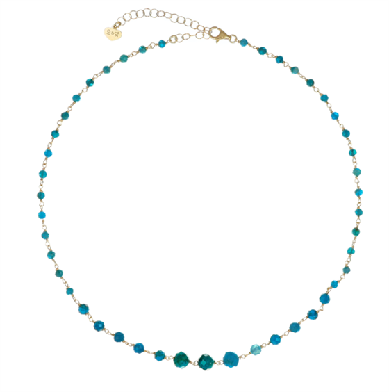 Necklace Io & Te  Woman in Silver Apatite CLSAAPDO - CLSAAPDO